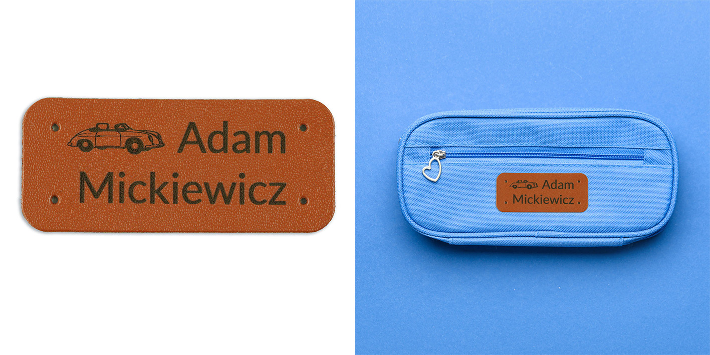 Naszywka skórzana z grafiką